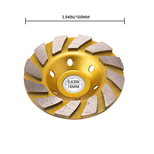 Erduoduo 2 Pack 4 Inch Diamond Cup Grinding Wheel 12 Segs Heavy Duty Angle Grinder Wheels for Angle Grinder