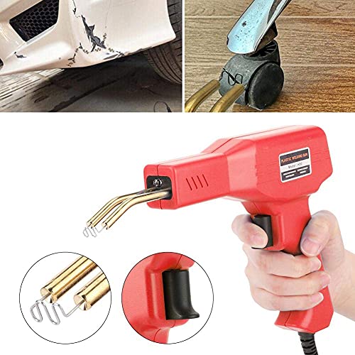 Welder Gun, Professional Welding Gun Automotive Bumper Fairing Welding Tool Easy Operation (Red)