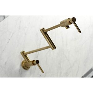 Kingston Brass KS4107DL Concord Pot Filler, Brushed Brass, 23.5 x 2.63 x 12.88