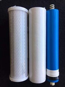 hydro logic stealth ro100 complete replacement filter kit includes - membrane, carbon & sediment filter by clear hydro
