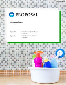 proposal pack janitorial #4 - business proposals, plans, templates, samples and software v20.0