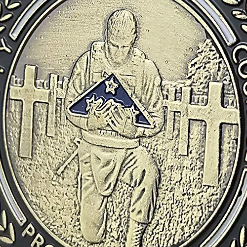 Military Veteran Challenge Coin United States We Stand for The Flag We Kneel for The Fallen