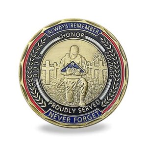 Military Veteran Challenge Coin United States We Stand for The Flag We Kneel for The Fallen