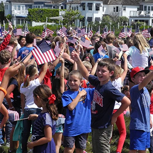 50 Packs Small American Flags on Stick,American Flags for Outside 4x6,Mini American Flags/Small US Flags/USA flag 4th of July Decorations Outdoor,Fourth of July Decorations for Home,Memorial Day Decor