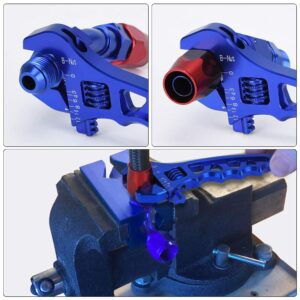 PTNHZ AN Adjustable Wrench Lightweight Aluminum AN3-AN12 Hose Fitting tool spanner (Blue)