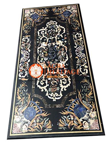 Pietra Dura Marble Center Dining Inlay Hallway Table Top Furniture Decor | 72"x36" Inches