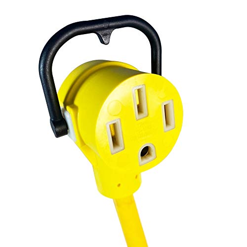 MARVINE CABLE Generator Cord Adapter from 30A (L14-30P) to 50A(14-50R) STW10/4 1.5ft