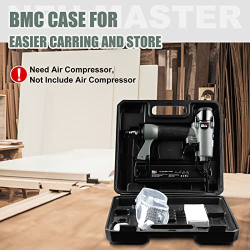 Pneumatic Brad Nailer, NEU MASTER 2 in 1 Nail Gun Staple Gun Fires 18 Gauge 2 Inch Brad Nails and Crown 1-5/8 inch Staples with Carrying Case and Safety Glasses