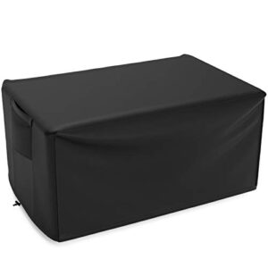 nupick 44 inch fire pit cover for outland living 401 propane fire table, heavy duty and waterpfoof rectangular fire pit cover, all weather resistant