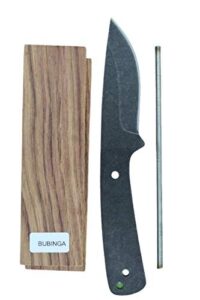 payne bros custom knives hook’s drop point skinner kit- stonewashed – sw510 - knife making - knife kit (bubinga)