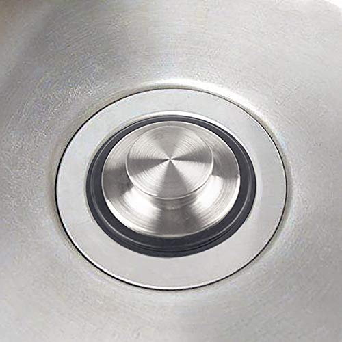 CORNERJOY 2 PCS Stainless Steel Kitchen Sink Stopper, Large Wide Rim 3.38" Diameter - Garbage Disposal Plug