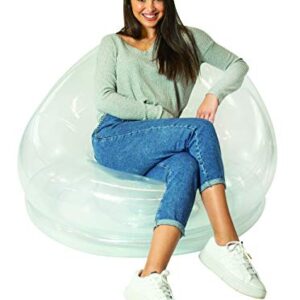 Air Candy Inflatable City Style Chairs Perfect for Indoors & Outdoors (Clear)