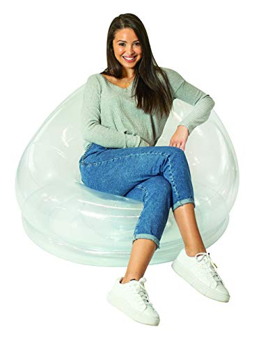 Air Candy Inflatable City Style Chairs Perfect for Indoors & Outdoors (Clear)