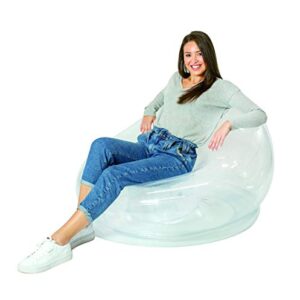 Air Candy Inflatable City Style Chairs Perfect for Indoors & Outdoors (Clear)