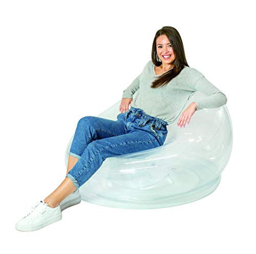 Air Candy Inflatable City Style Chairs Perfect for Indoors & Outdoors (Clear)