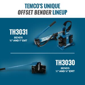 TEMCo TH3030 Dual Size Conduit Offset Bender 2 in 1 - both ½“& ¾” EMT