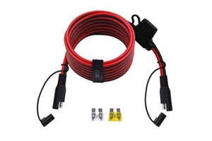 cuzec 12ft/3.66m 14awg sae to sae extension cable quick disconnect wire harness sae connector/sae to sae heavy duty extension cable