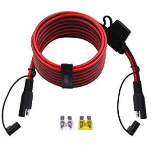 CUZEC 12FT/3.66m 14AWG SAE to SAE Extension Cable Quick Disconnect Wire Harness SAE Connector/SAE TO SAE Heavy Duty Extension Cable