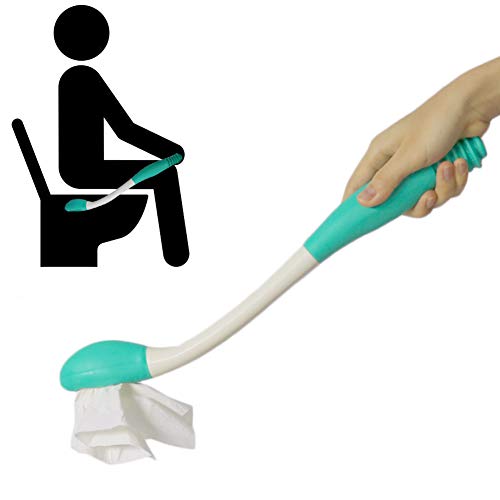 Toilet Aid Wiper Self Assist Bathroom Bottom Butt Wipe Helper Wand Long Reach Comfort Wipe Tool Paper Tissue for Pregnant After Surgery Seniors Arm Handicap Bariatric