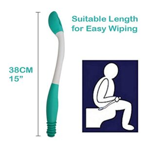 Toilet Aid Wiper Self Assist Bathroom Bottom Butt Wipe Helper Wand Long Reach Comfort Wipe Tool Paper Tissue for Pregnant After Surgery Seniors Arm Handicap Bariatric