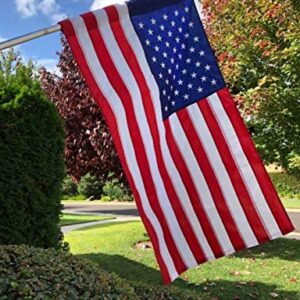 Freefy American Flag 2.5x4 Ft Pole Sleeve Banner Style-Embroidered Stars,Sewn Stripes,UV Protected,heavy duty Durable Nylon USA US Outdoor Indoor Flags (Pole NOT Included)