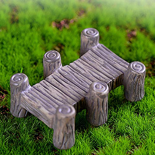 Mggsndi Miniature Fairy Garden Accessories Bridge Figurine Bonsai Ornament for Garden Doll House Decoration