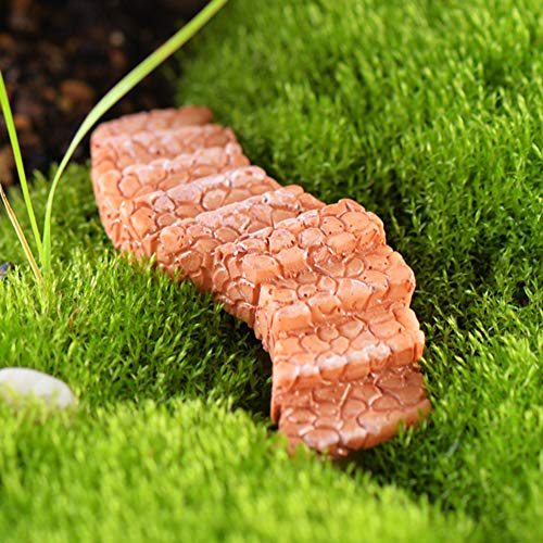 Mggsndi Miniature Fairy Garden Accessories Stairs Stone Steps Figurine Bonsai Ornament for Garden Doll House Decoration Grey