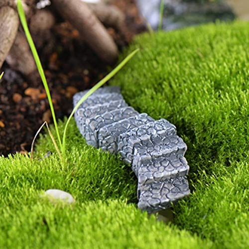 Mggsndi Miniature Fairy Garden Accessories Stairs Stone Steps Figurine Bonsai Ornament for Garden Doll House Decoration Grey