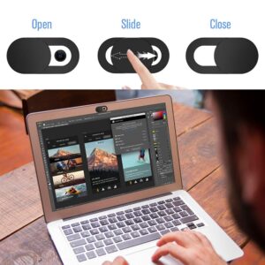 Webcam Cover Slide,[6 Pack] Ultra-Thin Laptop Web Camera Cover Compatible with MacBook,Laptop,PC,Computer,iMac,iPad, iPhone Cell Phone etc. 0.022in Thick Web Blocker Protect Your Privacy and Security