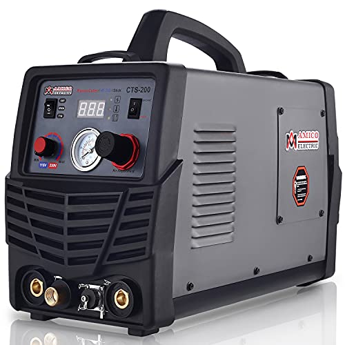 AMICO CTS-200B, Professional 200A HF-TIG, 200A Stick Arc Welder & 50A Plasma Cutter, Compatible Foot Pedal: FP515-1K