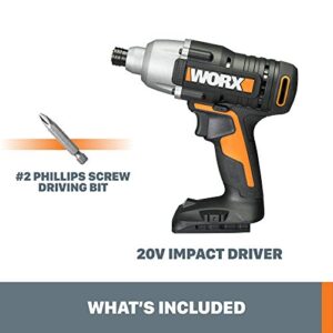 Worx WX291L.9 20V Power Share Cordless Impact Driver (Tool Only)