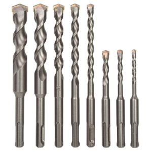 sabre tools 8-piece sds plus drill bit set, carbide tipped, rotary hammer drill bits for brick, stone, concrete