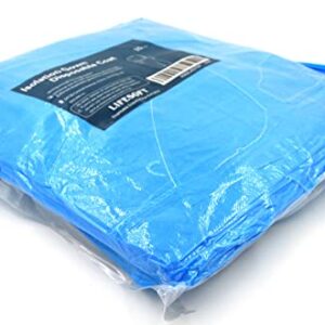 LIFESOFT Disposable Isolation Gown Polypropylene Lab Gowns Knit Cuff Long Sleeve Blue 15 Pack Unisex