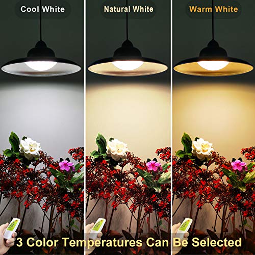Solar Lights Outdoor Indoor, Bemexred Remote Control Solar Hanging Shed Lights with 3 Color Temperatures, IP65 Waterproof Auto On/Off Solar Pendant Light for Barn Storage Room Patio Coop Yard Garden
