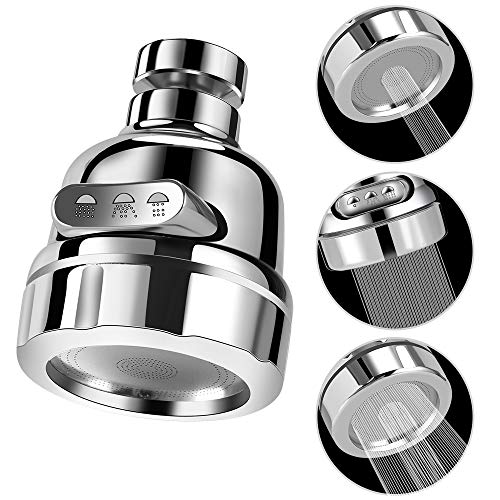 Kitchen Faucet Aerator Head 360° Rotatable Anti-Splash Faucet Sink TAP Sprayer Head Replacement, Booster Shower and Water Saving Tap for Kitchen