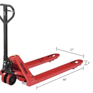 Global Industrial Standard Duty Pallet Jack Truck 5500 Lb. Capacity, 27 x 48 Forks