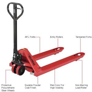 Global Industrial Standard Duty Pallet Jack Truck 5500 Lb. Capacity, 27 x 48 Forks