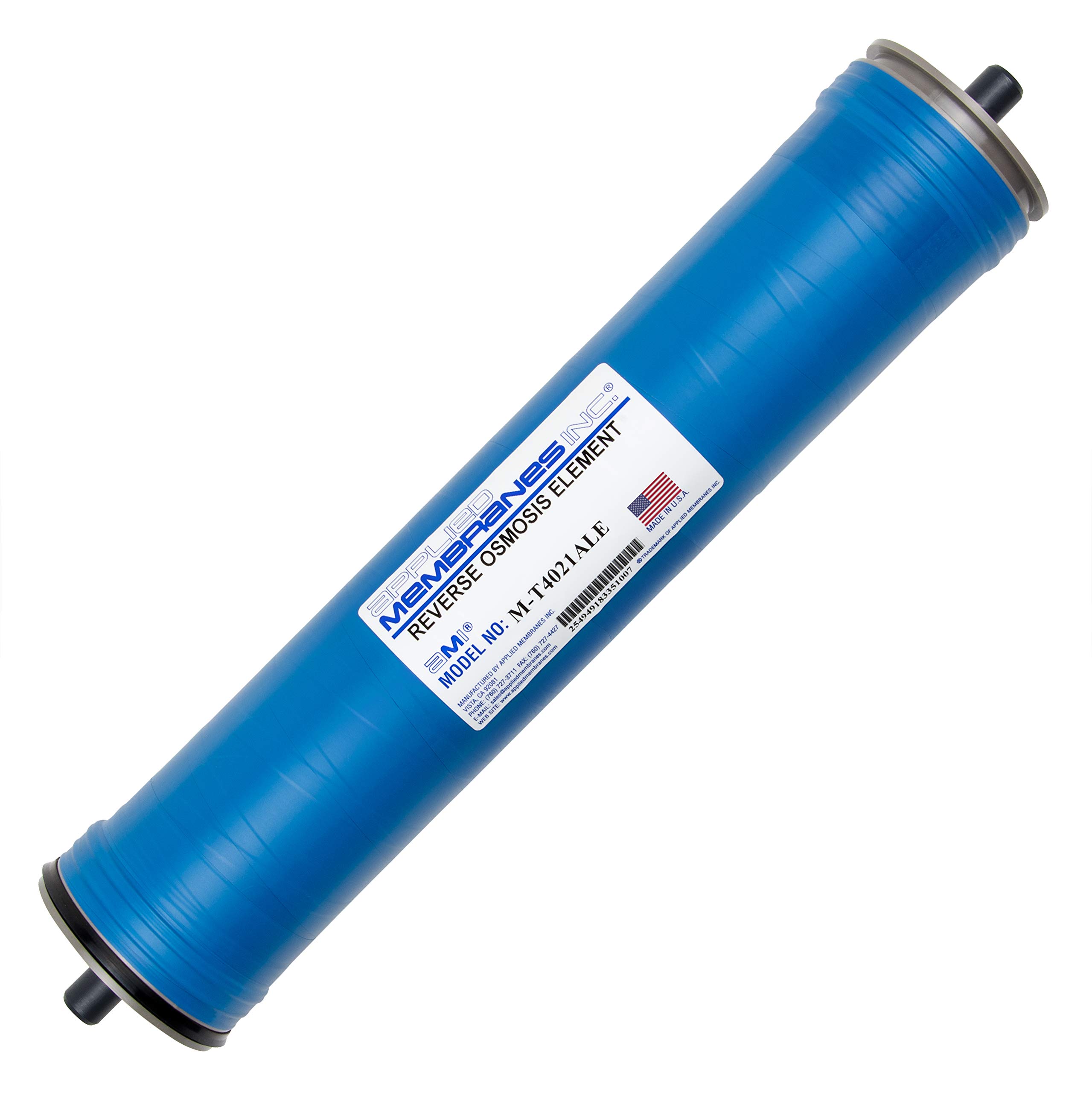 APPLIED MEMBRANES INC. 4" x 21" Low Pressure Reverse Osmosis Membrane Element for RO Tap Water Treatment System | 1,148 GPD @ 150 psi Low Energy | M-T4021ALE