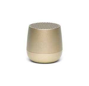 lexon mino+ portable bluetooth mini speaker with hd sound, rechargeable and pairable - soft gold