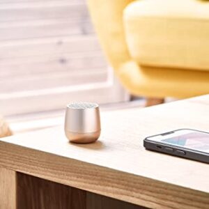 Lexon MINO+ Portable Bluetooth Mini Speaker with HD Sound, Rechargeable and Pairable - Soft Gold