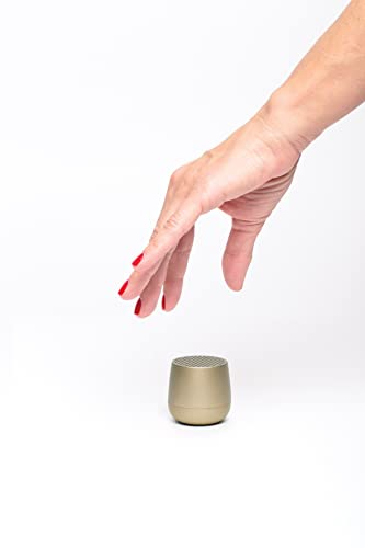 Lexon MINO+ Portable Bluetooth Mini Speaker with HD Sound, Rechargeable and Pairable - Soft Gold