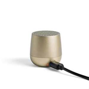 Lexon MINO+ Portable Bluetooth Mini Speaker with HD Sound, Rechargeable and Pairable - Soft Gold