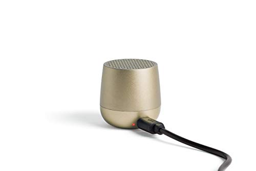 Lexon MINO+ Portable Bluetooth Mini Speaker with HD Sound, Rechargeable and Pairable - Soft Gold