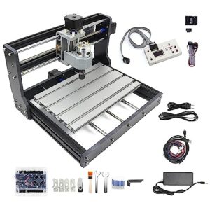 cnctopbaos upgrade cnc 3018 pro 3 axis diy mini cnc router kit with grbl remote control offline controller pvc pcb acrylic plastic wood cutting engraving carving milling machine