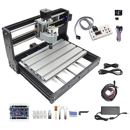 CNCTOPBAOS Upgrade CNC 3018 Pro 3 Axis DIY Mini CNC Router Kit with GRBL Remote Control Offline Controller PVC PCB Acrylic Plastic Wood Cutting Engraving Carving Milling Machine