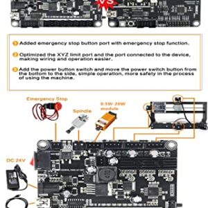 CNCTOPBAOS Upgrade CNC 3018 Pro 3 Axis DIY Mini CNC Router Kit with GRBL Remote Control Offline Controller PVC PCB Acrylic Plastic Wood Cutting Engraving Carving Milling Machine
