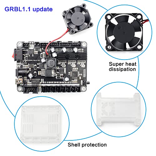 CNCTOPBAOS Upgrade CNC 3018 Pro 3 Axis DIY Mini CNC Router Kit with GRBL Remote Control Offline Controller PVC PCB Acrylic Plastic Wood Cutting Engraving Carving Milling Machine