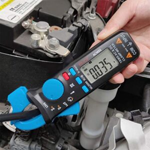 BSIDE DC Amp Clamp Meter 1mA Current True RMS Auto-Ranging 6000 Counts Digital Ammeter Hz Temperature Capacitance Live Check V-Alert Low Impedance Voltage Tester with Back Clip