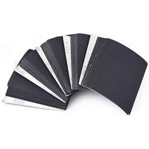 1/4 Sheet Sandpaper Assorted 80/120/180/240/320 Grit Hook & Loop or Clip on Sander Sheets 5.5" x 4.5" Silicon Carbide Sanding Sheets for Wet/Dry Palm Sanders Polishing Accessories, 50PCS…