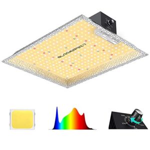 grow light, bloomspect dimmable sl1000 led grow lights full spectrum for indoor plants, 100w plant growing lamps with reflector hood for veg and bloom 2x2ft coverage